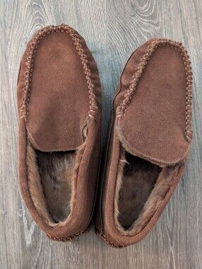 1901 Mens Faux Fur Lined Loafer Slippers NWOT Size 12